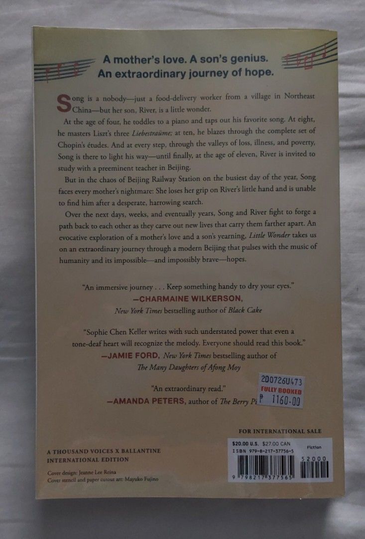 Little Wonder (Paperback) (Category: Storybooks) located in Quezon City. Submitted by samchispick (Listing ID 1459287613, Image 2). Description: ALL DETAILS ALREADY POSTED ACTUAL BOOK POSTED BRAND NEW, NEVER READ NO FLAWS MOP GCASH MOD GRAB/LALAMOVE.