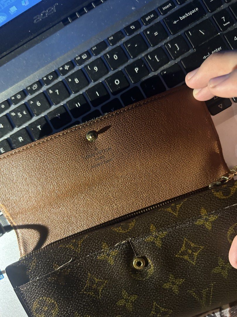Louis Vuitton Monogram Canvas Long Wallet (Category: Luxury Bags & Wallets) located in Manila. Submitted by geraldee (Listing ID 1459118221, Image 3). Description: - Classic Louis Vuitton long wallet - Monogram canvas exterior - Brown interior with multiple card slots and zip pocket - Secure snap button closure - Timeless essential accessory.