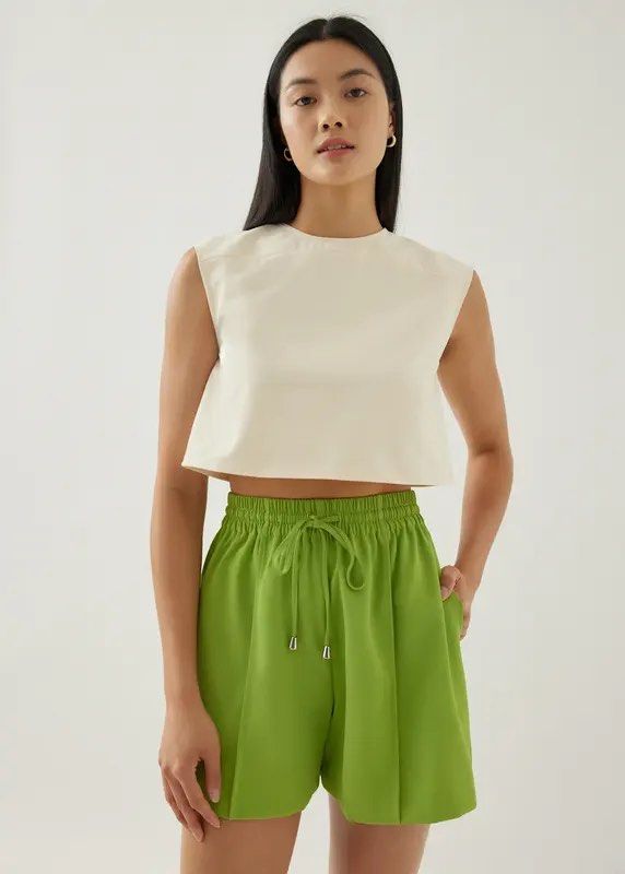 LOVE BONITO CROPPED BLOUSE (Category: Blouses) located in Manila. Submitted by ksywn (Listing ID 1459212807, Image 1). Description: good condi! fits small - med!.