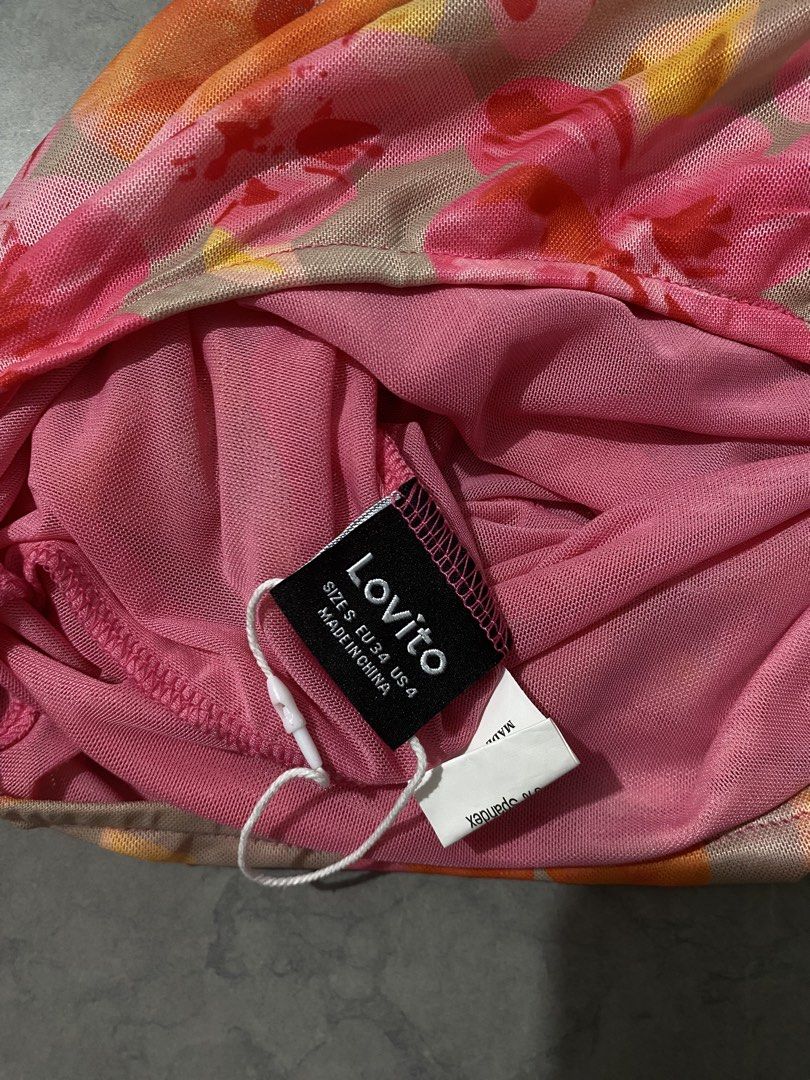 Lovito Mesh Floral Print Drawstring Mini Skirt Size S (Category: Skirts) located in Naga. Submitted by ilyniki (Listing ID 1459253635, Image 3). Description: never been used.