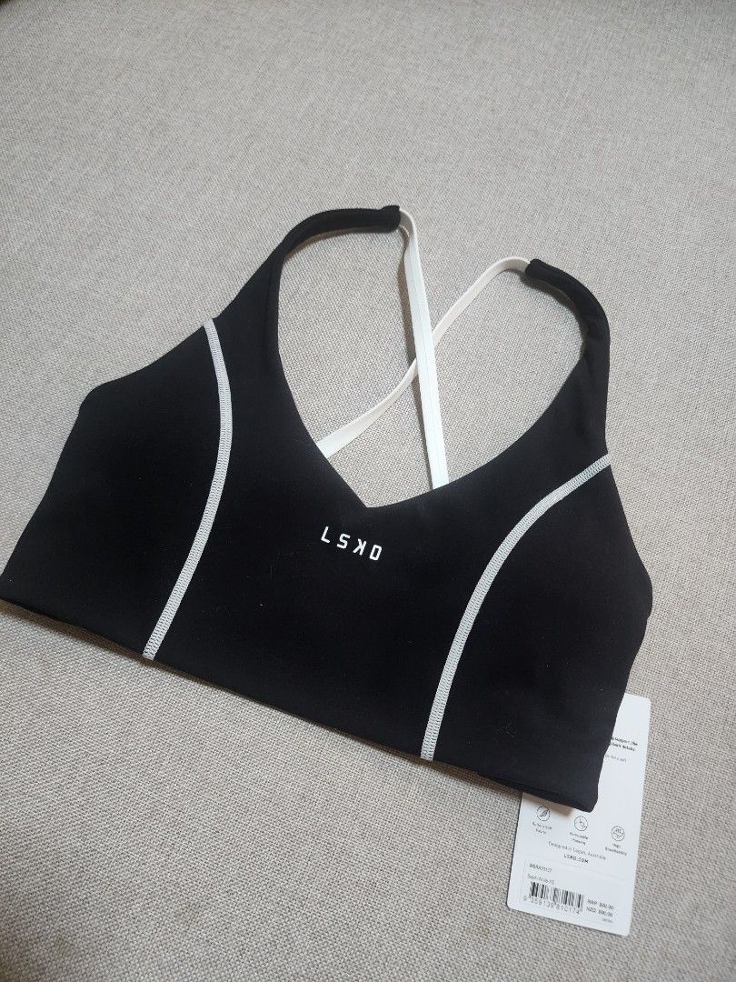 LSKD Stellar Sports Bra (Category: Activewear) located in Manila. Submitted by mcbuy_sell (Listing ID 1459204200, Image 1). Description: LSKD Stellar Sports Bra Super nice!😍 - Color: Black with white contrast piping - Design: Criss-cross strap detail at the back - Condition: Brand new with original tags attached Size S SRP: 3500 Selling for only 3000 😍.