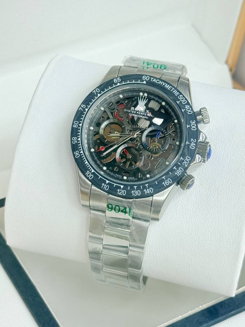 Luxury Multi-Function Automatic Watch - Multiple Colors (Category: Watches) located in Kuala Lumpur. Submitted by Watchphobia (Listing ID 1459129896, Image 2). Description: - Skeleton Automatic Watch - Available in: Silver, Rose Gold, Black, Gold - Features a transparent dial showcasing the intricate movement - Functional chronograph - Durable stainless steel bracelet - Ideal for watch collectors and admirers of fine watchmaking - Message us for 