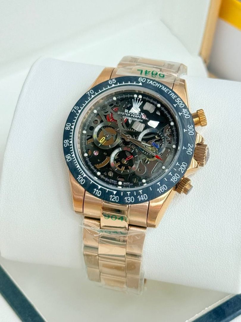 Luxury Multi-Function Automatic Watch - Multiple Colors (Category: Watches) located in Kuala Lumpur. Submitted by Watchphobia (Listing ID 1459129896, Image 3). Description: - Skeleton Automatic Watch - Available in: Silver, Rose Gold, Black, Gold - Features a transparent dial showcasing the intricate movement - Functional chronograph - Durable stainless steel bracelet - Ideal for watch collectors and admirers of fine watchmaking - Message us for 