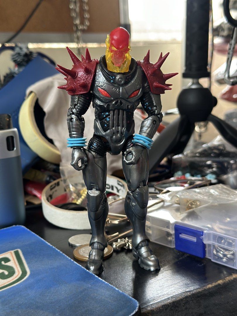 Marvel Legends Ghost Rider Punisher Action Figure Hasbro 2016 (Category: Figurines & Statues) located in Daet. Submitted by thrifthings2018 (Listing ID 1459095238, Image 1). Description: - Marvel Legends 2016 Ghost Rider Punisher action figure - Approximately 6 inches tall - Detailed sculpt with fiery head and spiked shoulder pads - No accessories included.