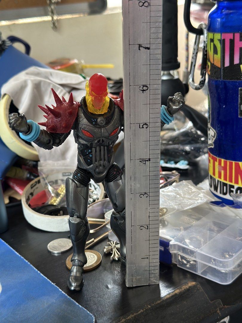 Marvel Legends Ghost Rider Punisher Action Figure Hasbro 2016 (Category: Figurines & Statues) located in Daet. Submitted by thrifthings2018 (Listing ID 1459095238, Image 3). Description: - Marvel Legends 2016 Ghost Rider Punisher action figure - Approximately 6 inches tall - Detailed sculpt with fiery head and spiked shoulder pads - No accessories included.