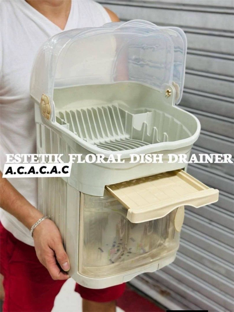 MDC FLORAL DISH CABINET w DRAINER (Category: Other Kitchenware & Tableware) located in Manila. Submitted by yzcartph (Listing ID 1459209025, Image 2). Description: .