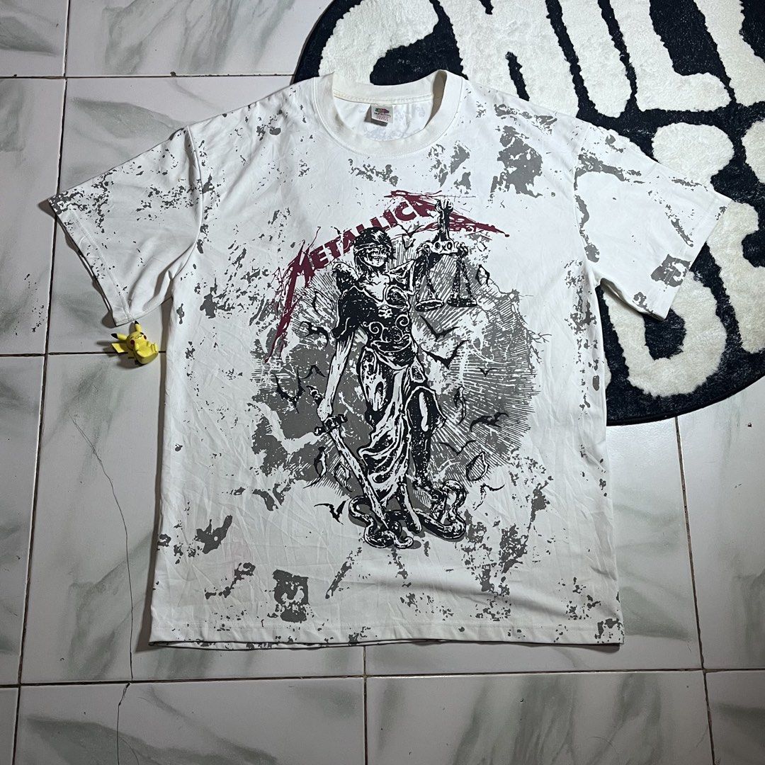Metallica AOP folm tag (Category: Tshirts & Polo Shirts ) located in Naga. Submitted by noheadguy (Listing ID 1459206467, Image 1). Description: Metallica AOP folm tag Needs wash and Small rust stain Color rate:9/10 Good condition W:22.5 L:28.