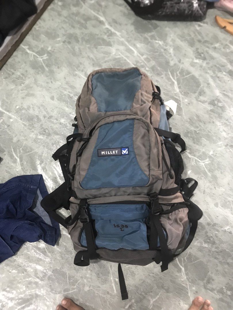 Millet Backpack Hiking Travel Bag (Category: Backpacks) located in Mabalacat. Submitted by day2daythrift (Listing ID 1459214519, Image 3). Description: - Millet backpack, perfect for hiking or travel. - Multiple compartments for excellent gear organization. - Adjustable straps ensure a comfortable, customized fit. - Convenient side mesh pockets for water bottles. - Made with durable material for long-lasting use. - Your reliable companion for any