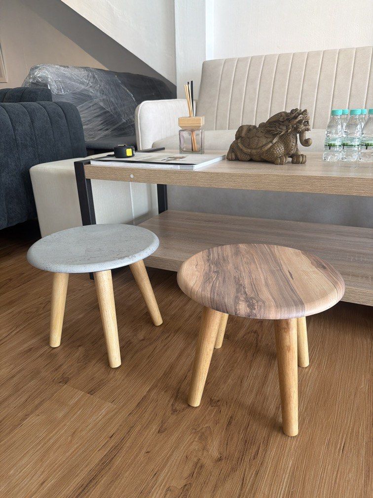 Mini stool (Category: Chairs) located in Bakri. Submitted by tck363643614 (Listing ID 1459128154, Image 3). Description: 4支木脚H300mmXR350mm.