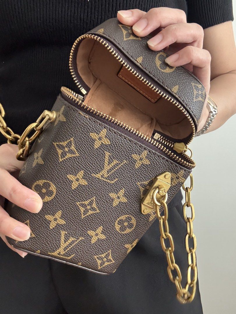 Monogram Vanity PM Bag (Category: Luxury Bags & Wallets) located in Taguig. Submitted by ilovetradra (Listing ID 1459096754, Image 2). Description: - Classic Monogram canvas - Elegant gold chain strap - Secure zipper closure - Compact size (approx. 13 x 10 x 7 cm), ideal for essentials.
