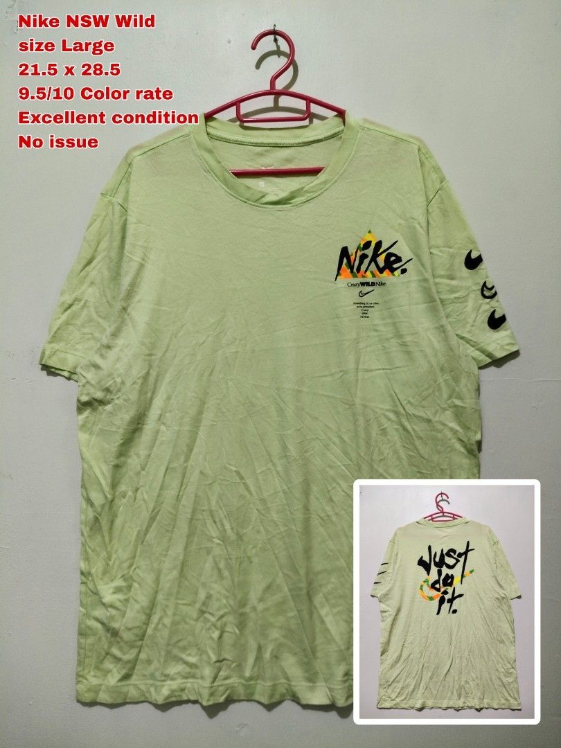 Nike NSW Wild Shirt (Category: Tshirts & Polo Shirts ) located in Makati City. Submitted by mugen.archive (Listing ID 1459147527, Image 2). Description: Authentic Excellent condition No issue Just scroll my wall for my curated items. Follow also my page on Fb. Mugen Archive. Thank you.