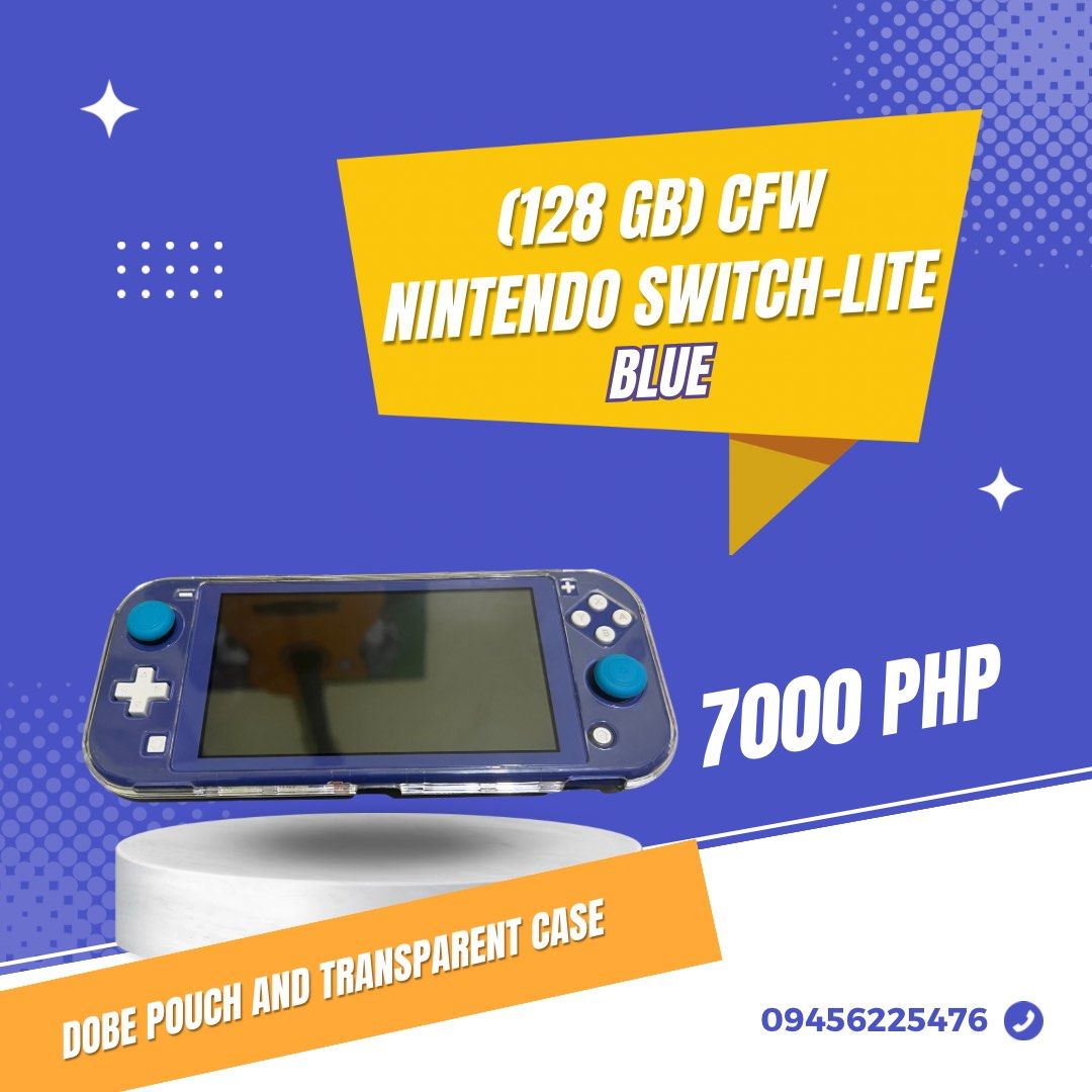 Nintendo Switch Lite 128gb Jailbreaked(Dual Boot) (Category: Nintendo) located in Pasay City. Submitted by thepurpleguy (Listing ID 1459264999, Image 2). Description: Jailbreaked (Dual Boot) 128gb storage Original Charger Transparent Case Pouch Screen Protectors installed Can install games of your choice Price is firm .