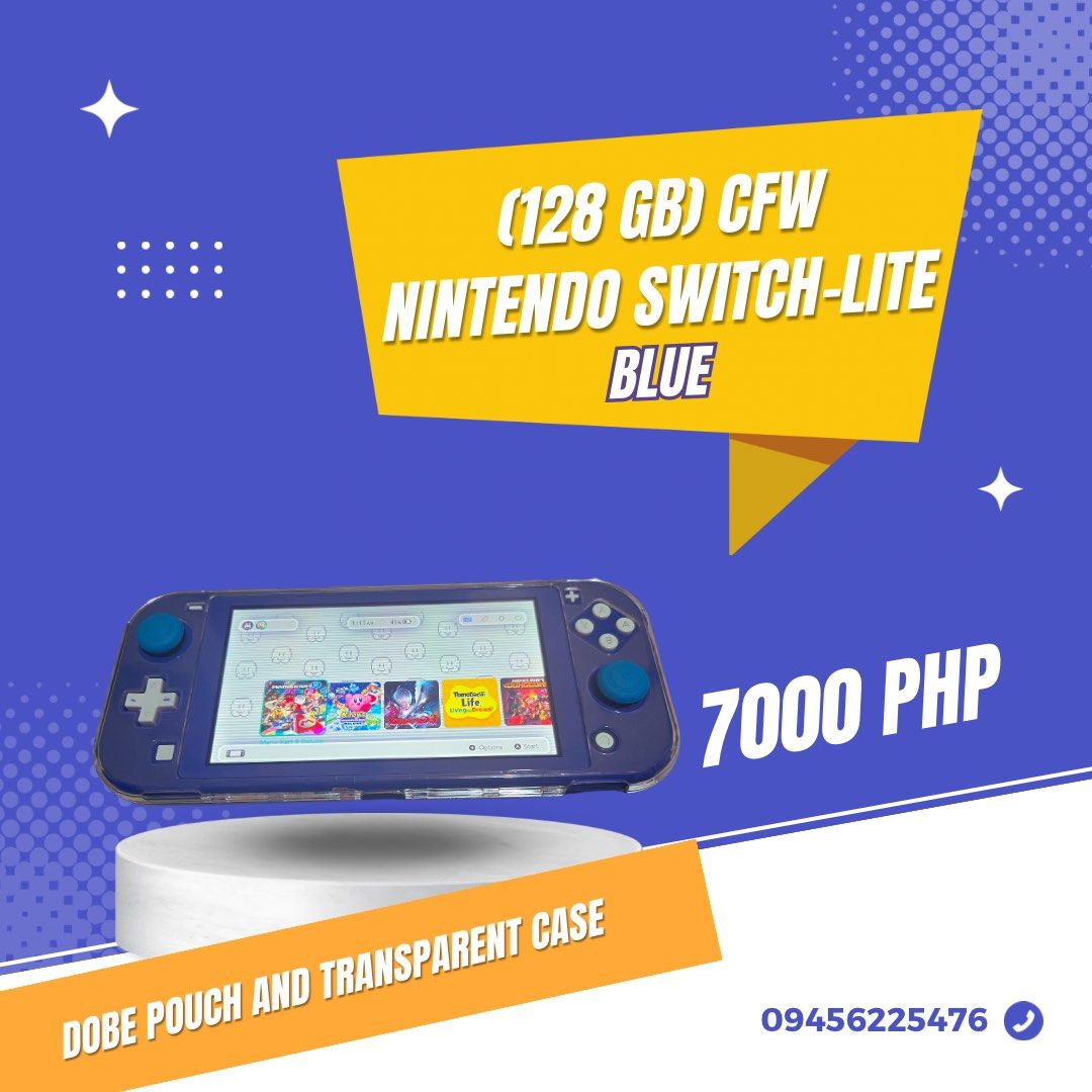 Nintendo Switch Lite 128gb Jailbreaked(Dual Boot) (Category: Nintendo) located in Pasay City. Submitted by thepurpleguy (Listing ID 1459264999, Image 1). Description: Jailbreaked (Dual Boot) 128gb storage Original Charger Transparent Case Pouch Screen Protectors installed Can install games of your choice Price is firm .