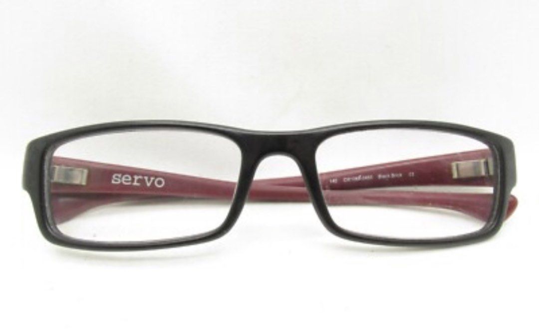 Oakley Servo Black & Red Eyeglasses Frame (Category: Sunglasses & Eyewear) located in San Juan City. Submitted by iambernie (Listing ID 1459139972, Image 1). Description: - Brand: Oakley Eyeglasses - Frame Color: Black - Arm Color: Red - Frame Shape: Rectangular - Lenses: have prescription in them, you need to remove and replace the lens - Ideal for: Everyday wear - Condition: Good - Cost of Oakley frame around 10k and up .