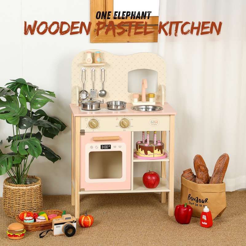 One Elephant Wooden Pastel Kitchen Playset (Category: Kids Toys) located in Quezon City. Submitted by tanyachoa (Listing ID 1459095998, Image 1). Description: .