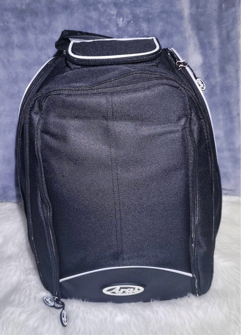 Original Arai® Bag/Backpack Expandable (Category: Backpacks) located in Manila. Submitted by liezl_27 (Listing ID 1459211825, Image 1). Description: Original Arai® Single Helmet Bag/Backpack (Expandable) Brand New! - 100% Genuine Arai Product (Manufactured 2025) - Part number: 121612GP - A well padded Helmet bag, provides protection from all sides. Large enough to fit even the largest Arai helmet size - With 4” expanding top to accommodate additi