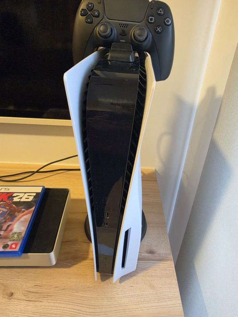Playstation 5 Console with 2 Controllers (Category: PlayStation) located in Quezon City. Submitted by lebrovista23 (Listing ID 1459182437, Image 3). Description: - Playstation 5 Console phat - Includes 2 Controllers (1 White, 1 Black) - Comes with NBA 2K26 Game - Controller Charger - Ready for immediate use and enjoyment - *825gb - WIth Box - With Brand new travel Bag qc Area 0976-243-4343.