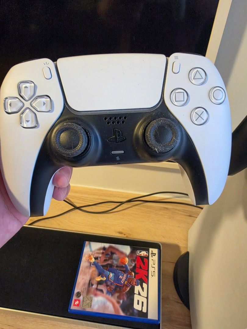 Playstation 5 Console with 2 Controllers (Category: PlayStation) located in Quezon City. Submitted by lebrovista23 (Listing ID 1459182437, Image 2). Description: - Playstation 5 Console phat - Includes 2 Controllers (1 White, 1 Black) - Comes with NBA 2K26 Game - Controller Charger - Ready for immediate use and enjoyment - *825gb - WIth Box - With Brand new travel Bag qc Area 0976-243-4343.