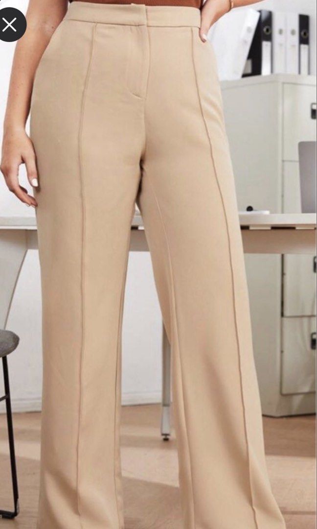 Plus size trousers (Category: Other Bottoms) located in Taytay. Submitted by miriel.page (Listing ID 1459258931, Image 1). Description: Beige / nude trousers Plus size Non stretch fabric No issue or damage Rfs : decluttering GCash / paabono sa rider Lalamove/ j&t Taytay loc.