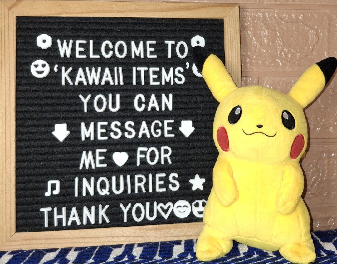 Pocket Monster Pokemon Pikachu Plush Toy (Category: Plushies & Soft Toys) located in Bulacan. Submitted by kawaii_items_stuffed_toys (Listing ID 1459276174, Image 1). Description: Brand new From japan box Pocket Monster San-Ei Pokemon Pikachu Height 8½inches/22cm Just message me if you ever want to see more pictures of the item, I'm more than glad to assist you. 📌Location: San Jose Del Monte Bulacan, Philippines 🛵Shipping: Flash/Lalamove 💰Paym