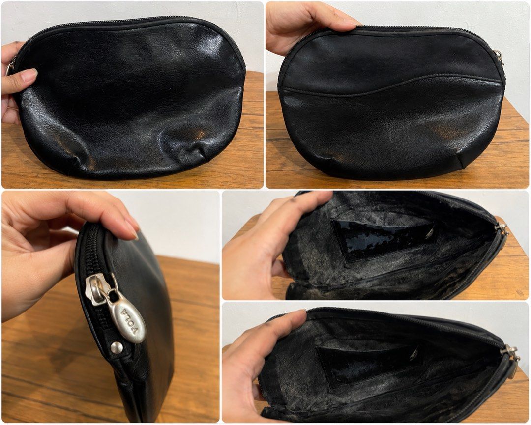POLA black leather cosmetic pouch (Category: Purses & Pouches) located in San Fernando. Submitted by japansurpluselyu (Listing ID 1459198309, Image 1). Description: .