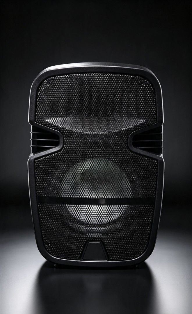 Portable PA Speaker with Handle (Category: Soundbars, Speakers & Amplifiers) located in Manila. Submitted by chaionlineshop (Listing ID 1459107788, Image 1). Description: - Portable black PA speaker - Built-in handle for easy carrying - Eye-catching red and yellow speaker cone design - Ideal for parties and events - Approximate dimensions: 15 inches tall, 8 inches wide.