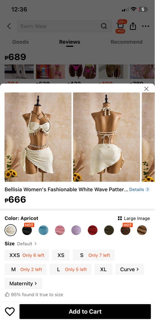 Premium Cream Bikini 3in1 set with shells (Category: Bikinis & Swimsuits) located in Manila. Submitted by byyachi (Listing ID 1459144040, Image 2). Description: USED ONCE SET ALREADY.