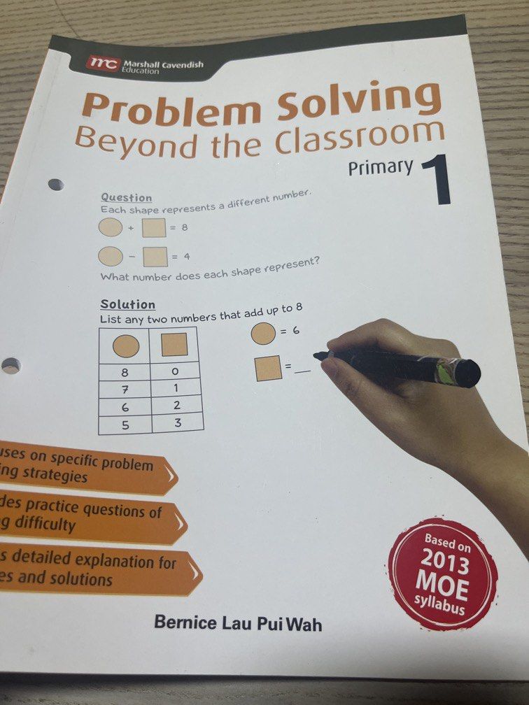 Pri 1 Math problem solving (Category: Assessment Books) located in Singapore. Submitted by pixiebunnies (Listing ID 1459118424, Image 1). Description: Clean pages no done .