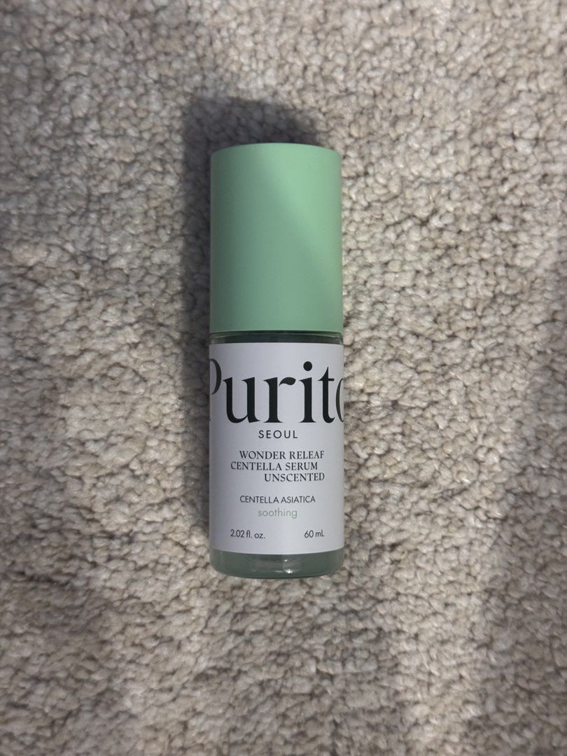 Purito Wonder Releaf Centella Serum Unscented 60ml (Category: Face Care) located in Cavite. Submitted by beatricee.e (Listing ID 1459129565, Image 1). Description: - Ideal for calming irritated or sensitive skin - already used, has at at least 80% left MOP: GCASH MOD: lalamove.
