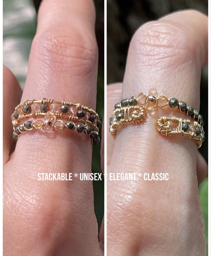 PYRITE & CITRINE GOLDEN ABUNDANCE RING set price (Category: Rings) located in Muntinlupa City. Submitted by alabangbargains (Listing ID 1459132977, Image 1). Description: watch item video here: https://youtube.com/shorts/LU48bzZaFMc?si=t3ls7DU9pst9f4ky Handcrafted with fadeless KC gold copper wire and genuine 2mm faceted Pyrite & Citrine, this soft, lightweight ring combines a delicate golden look with the natural sparkle of gemstones. 💛 FEATURE