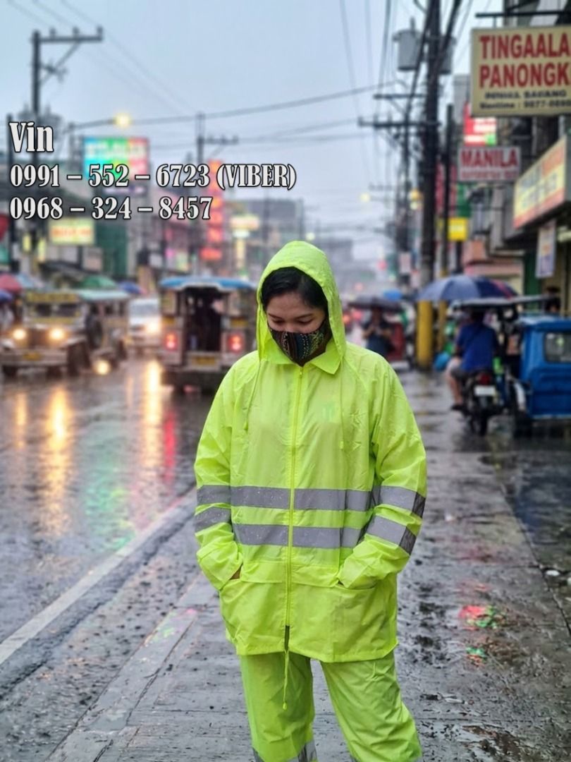 rain coat willis (Category: Coats, Jackets and Outerwear) located in Bacoor. Submitted by zx400rr (Listing ID 1459131319, Image 1). Description: RAIN COAT HEAVY DUTY PVC Coated HI -VIS (POLYESTER) HEAVY DUTY Jacket and Trouser Jacket - Hidden Back Hood - Full Front Zipper - Double Reflectorized Band Trouser - Elastic Waist band - Double Reflectorized Band Color: Orange / Neon Green For inquiries: 0991 552 6723 0968 324 8457 0933 855 9510 0956 702