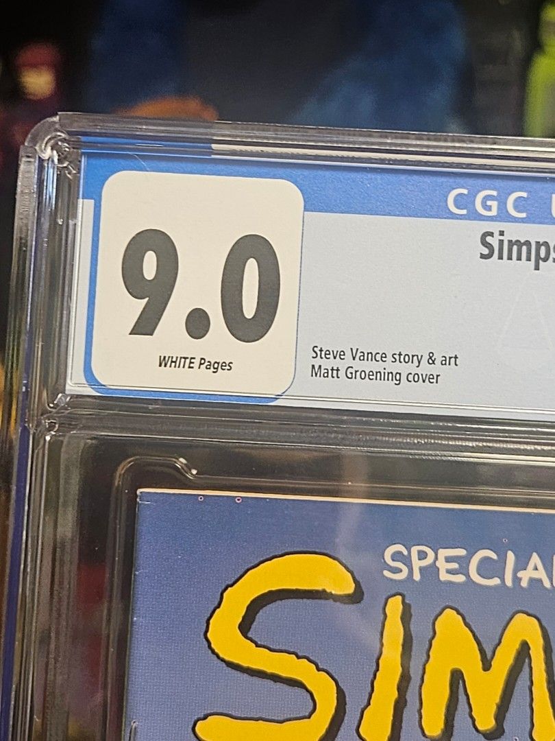 Rare Bartman Graded 9.0 slabbed collectors item (Category: Comics & Manga) located in Mandaluyong City. Submitted by thefilipinopicker (Listing ID 1459158503, Image 3). Description: - The Simpsons Comics and Stories #1 - Special Collector's Edition - Graded 9.0 by CGC - White Pages - First comic appearance of The Simpsons - Includes poster (poly-bag removed) - Rare collectible!.