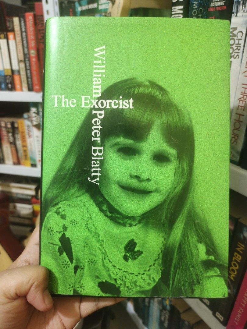 (Remaindered copy) The Exorcist by William Peter Blatty (Category: Storybooks) located in Taytay. Submitted by yoonessanne (Listing ID 1459190303, Image 1). Description: - Classic horror novel: The Exorcist by William Peter Blatty - Striking green cover - Pages are clean (with stain on two pages please see the photo) - Spine is intact - A must-have for fans of the genre.