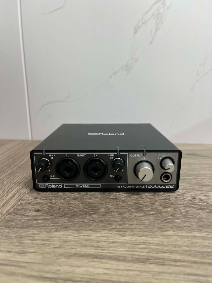 Roland Rubix 22 USB AUDIO INTERFACE (Category: Soundbars, Speakers & Amplifiers) located in Caloocan City. Submitted by digitalconcept (Listing ID 1459101699, Image 2). Description: • 2 Combo XLR/TRS input channels • 2 balanced outputs • 24-bit / 192 kHz audio quality • Hi-Z input for guitar & bass • +48V Phantom Power for condenser microphones • MIDI In/Out • Direct Monitor for low-latency monitoring • Headphone output with volume control • USB-