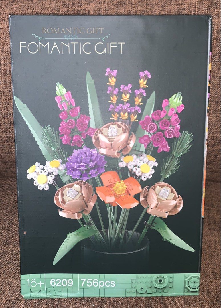 Romantic Gift Building Blocks Flower Bouquet 756pcs (Category: Flowers & Bouquets) located in Manila. Submitted by jei_sol (Listing ID 1459152973, Image 2). Description: - Build your own stunning flower bouquet! - Complete Pieces - 756 pieces for a rewarding building experience. - Recommended for ages 18 and up. - An ideal romantic gift for loved ones. - Creates a beautiful display piece when placed in a vase. - Includes easy-to-follow instructio