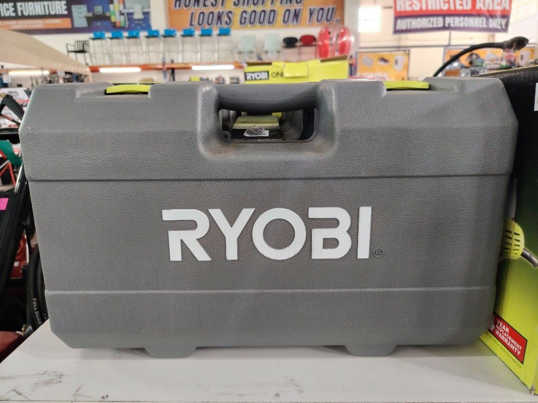 Ryobi Biscuit Jointer w/Case (Category: Construction Tools & Equipment) located in Manila. Submitted by rollysuela09206 (Listing ID 1459108303, Image 2). Description: - Ryobi Biscuit Jointer with 600W power - Easy adjustable biscuit size - Built-in dust collection bag - Adjustable front fence angle - Height adjustment range: 5mm to 35mm - Comes with a durable hard case for storage and transport - Ideal for various woodworking projects.