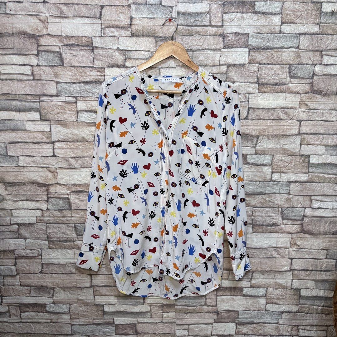Sando Paris All Over Print Blouse (Category: Blouses) located in Bacolod City. Submitted by treasurehuntsv2 (Listing ID 1459147428, Image 3). Description: Condition – Excellent Color Rate – 9.8/10 Flaws – None ✅ Size: Dimensions: Width –20 Length –26 (30 back) Material- Silk DIOR LOUIS VUITTON GUCCI PRADA CHANEL BALENCIAGA BURBERRY FENDI CELINE YSL GIVENCHY VALENTINO BOTTEGA VENETA AMIRI OFF-WHITE MONCLER VERSACE DOLCE & GABBANA HERMÈS SANDRO ISA