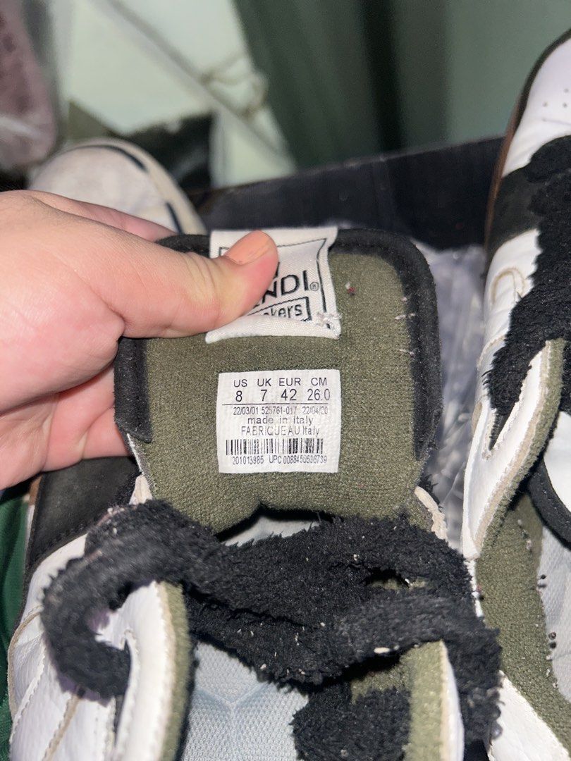 Size US 8 Fendi 2nd hand (Category: Casual Shoes) located in Cebu City. Submitted by joannemae18 (Listing ID 1459263369, Image 3). Description: ✨ PRE-LOVED FENDI SNEAKERS ✨ • Brand: FENDI • Size: EU 42 / US 8 / 26 cm • Made in Italy 🇮🇹 • Pre-loved • FENDI embossed outsole • Please see all photos for actual condition Signs of use are present, including wear on the laces. No box/inclusions..
