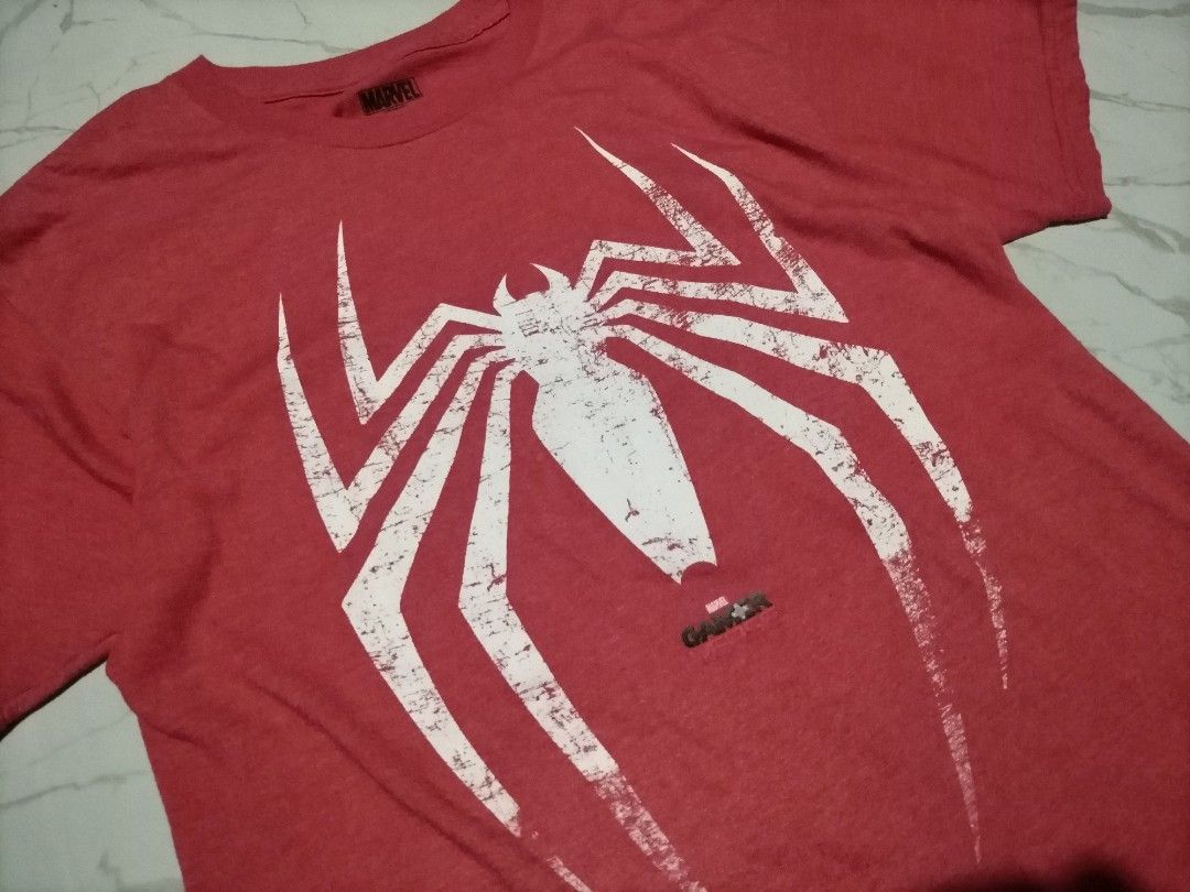 Spiderman Tee - Gamerverse Distressed Spider Logo (Category: Tshirts & Polo Shirts ) located in San Mateo. Submitted by 3hourz (Listing ID 1459190935, Image 3). Description: Check pictures for measurements Color Rate: 9/10 No visible flaw.