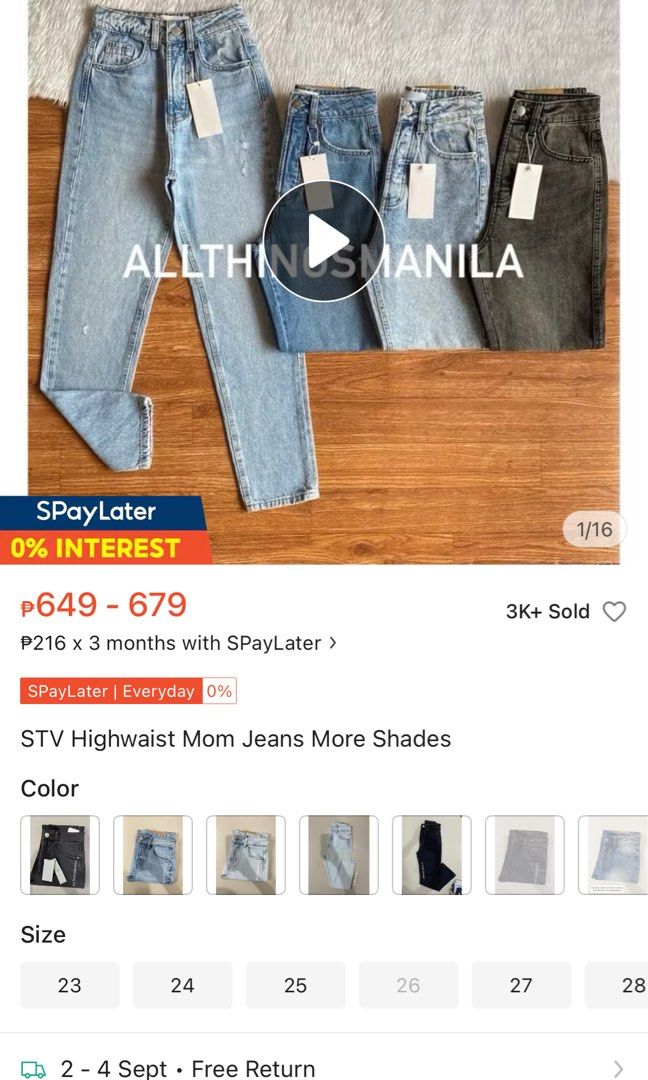 stradivarius mom jeans (Category: Jeans) located in San Jose del Monte. Submitted by springroll1_ (Listing ID 1459186866, Image 1). Description: Size 24 on tag but can fit up to 26 Stretchable .