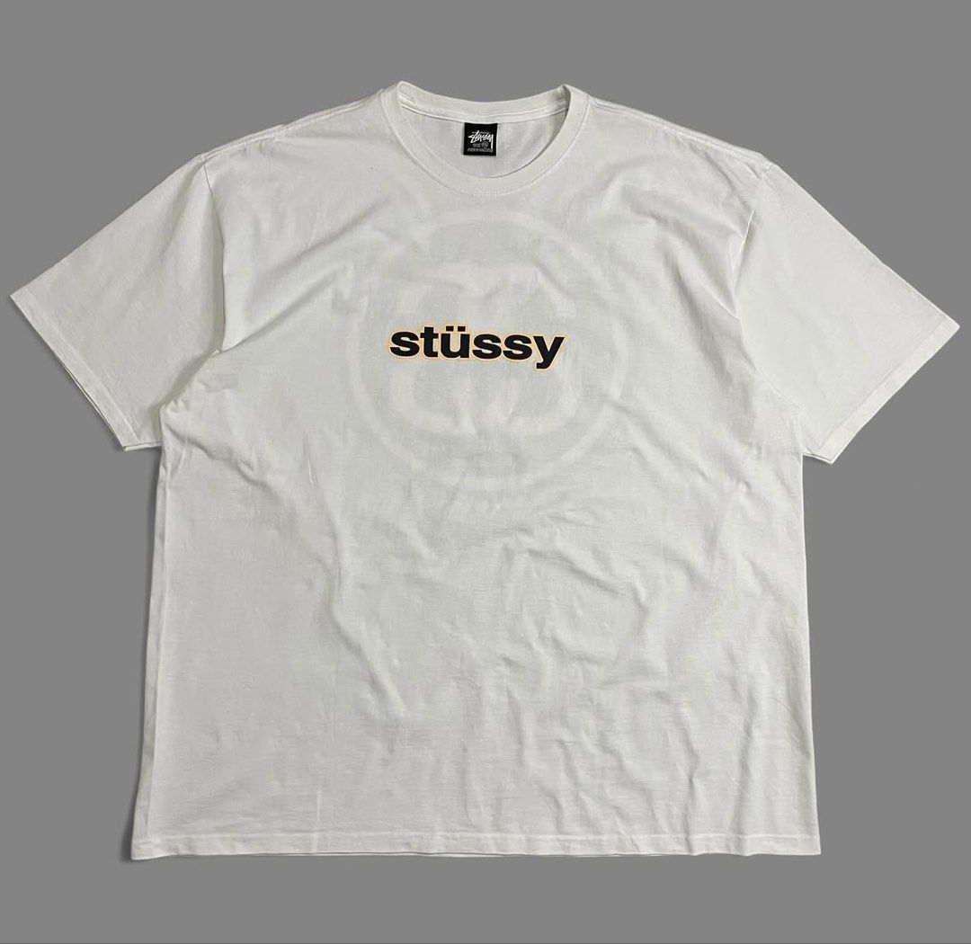 STUSSY SS-LINK TEE (Category: Tshirts & Polo Shirts ) located in Manila. Submitted by stiflers_mom (Listing ID 1459097758, Image 1). Description: Stussy SS-Link Tee Size XXL Altered yung length Small stain sa likod and slight yellowing 1800 php Valenzuela City.