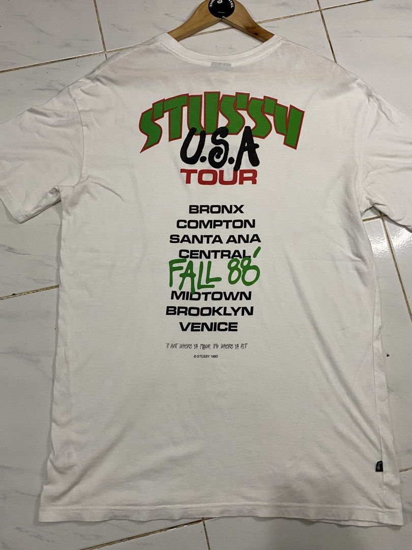 STUSSY USA TOUR DATED 1980 (Category: Tshirts & Polo Shirts ) located in Rizal. Submitted by thrift.cartel (Listing ID 1459131049, Image 1). Description: LASER PRINT DATED 1980 22x31.