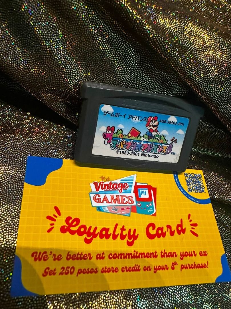Super Mario Advance JPN (Category: Nintendo) located in Quezon City. Submitted by vintagegamesph (Listing ID 1459140868, Image 1). Description: Super Mario Advance JPN Payment through: Gcash.