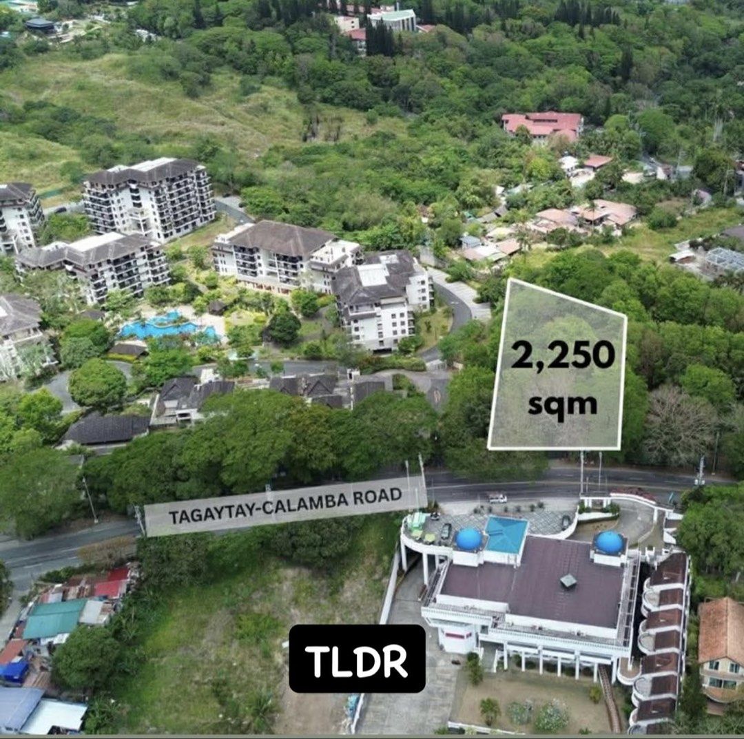 Tagaytay Prime Commercial Lot (Category: Lot) located in Manila. Submitted by trishadelosreyes (Listing ID 1459288747, Image 1). Description: PRIME COMMERCIAL PROPERTY Tagaytay City, Cavite Barangay San Jose (Malabag) Near Tagaytay-Calamba Road (with access road/alley) Lot Area: 2,250 sqm Zoning: Ideal for Commercial / Mixed-Use Price: P35,000 per sqm only Total Price: P78,750,000.