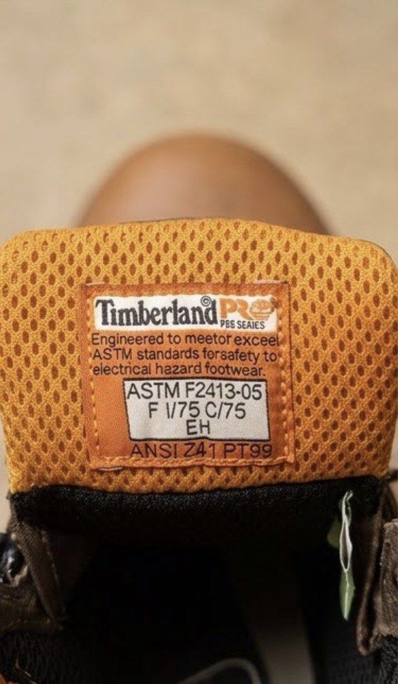 Timberland Pro PBS Series Work Boots - EH Rated (Category: Boots) located in Pasig City. Submitted by eslocmnl (Listing ID 1459150158, Image 3). Description: Authentic, heavy duty work boots engineered to meet or exceed ASTM standards for safety toe electrical hazard footwear. Specs: • Size: Women’s 7.5 Wide • Model: TB025388210 • Toe Type: Titan Alloy Safety ztoe • Safety Ratings: ASTM F2413-05 I/75 C/75 EH • Outsole: Timberland PRO Rubber — sli