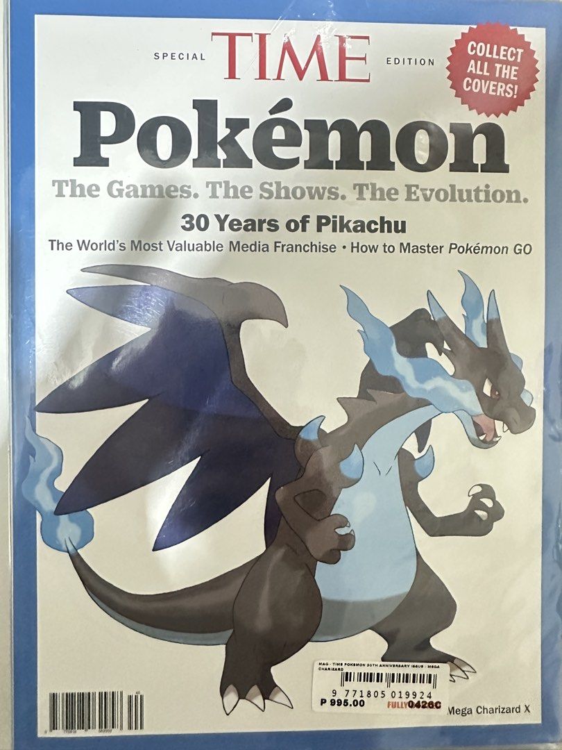 TIME Special Edition Mega Charizard (Category: Character Goods) located in Manila. Submitted by barntobeep (Listing ID 1459257305, Image 1). Description: - TIME Special Edition magazine celebrating Pokemon Mega Charizard - Mode of Payment: GCash, Maya, RCBC, GoTyme - Mode of Delivery: Grab Express or LBC - Shipping will be shouldered by the buyer .
