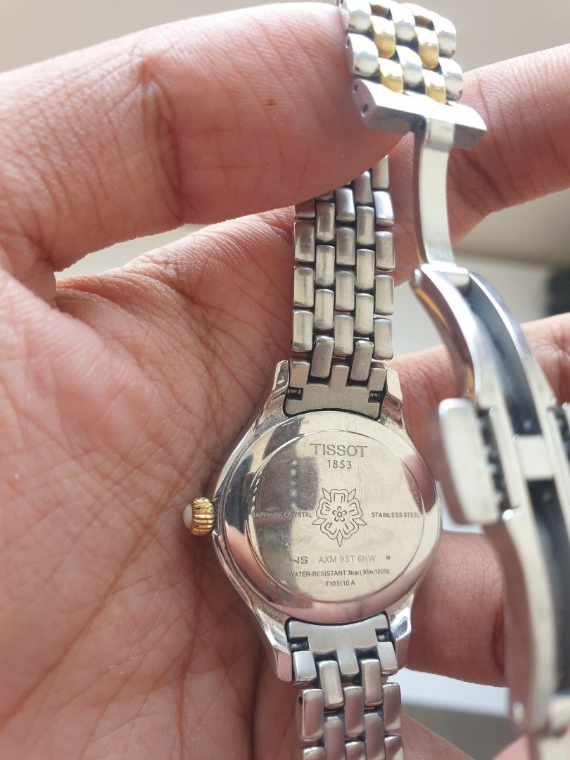 TISSOT WATCH (Category: Luxury Watches) located in Manila. Submitted by purefire.5b1d15 (Listing ID 1459195326, Image 2). Description: pre-owned po siya, nabili around 2018. watch only na po siya ngayon, wala na yung original box/papers. may normal signs of use, pero working naman po. selling it for ₱13,000, negotiable pa po for serious buyers.