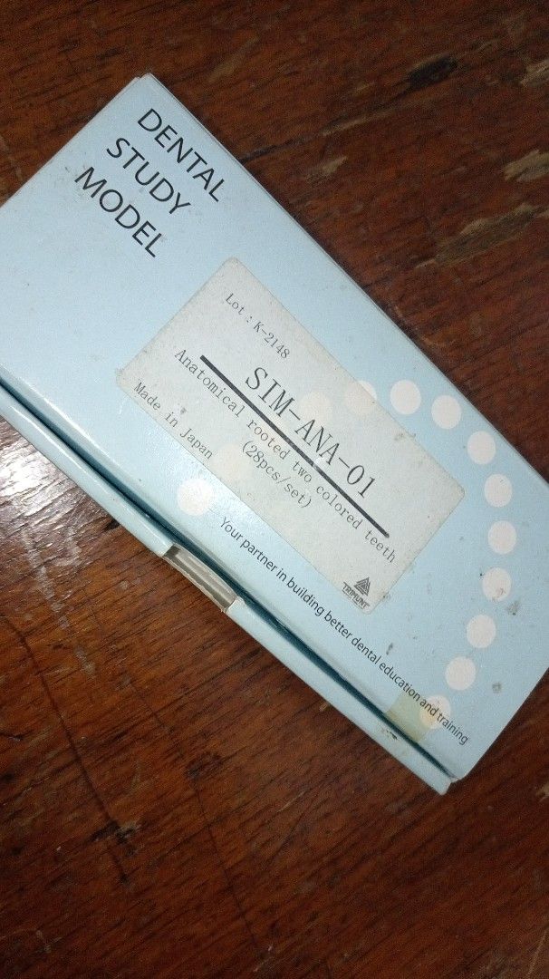 Trimunt Dental Study Model (Category: Medical Supplies & Tools) located in Quezon City. Submitted by Neen0 (Listing ID 1459222563, Image 1). Description: - Dental study model (SIM-ANA-01) - Anatomical, rooted, two-colored teeth - 28 pieces per set - Made in Japan - Perfect for dental education and training - Great for dental students and professionals.