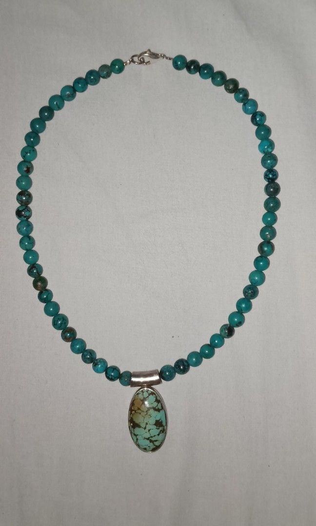 Turquoise Chocker (Category: Necklaces) located in Baguio. Submitted by alexzafiro29 (Listing ID 1459172285, Image 1). Description: vintage sterling silver.