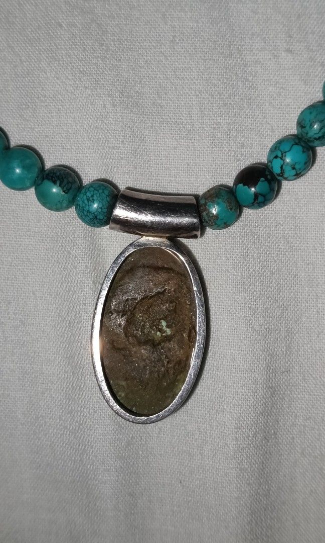 Turquoise Chocker (Category: Necklaces) located in Baguio. Submitted by alexzafiro29 (Listing ID 1459172285, Image 3). Description: vintage sterling silver.